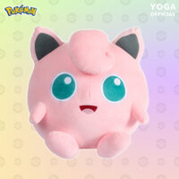 Đồ chơi nhồi bông chính thức Pokémon Jigglypuff, gối hình bánh bao hồng dễ thương