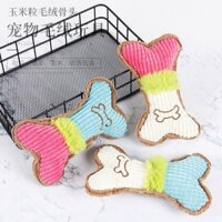 Đồ chơi nhồi bông cho chó và mèo, bán trực tiếp từ nhà máy, có âm thanh, chống nhai, kiểu xương ngô