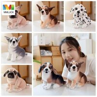 Đồ chơi nhồi bông cho chó MMLUCK, Thú nhồi bông Puppy Husky Búp bê nhồi bông, Phim hoạt hình Chihuahua Golden Retriever Labrador Mô phỏng chó Quà tặng sinh nhật sang trọng