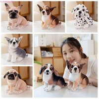 Đồ chơi nhồi bông cho chó FUSIONFLASH, Búp bê nhồi bông cho chó con Husky Chihuahua, Phim hoạt hình Labrador Kawaii Golden Retriever Mô phỏng chó sang trọng Bạn gái trẻ em