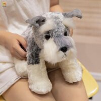 Đồ chơi nhồi bông cho chó ECHOG, 22 / 30 / 40CM Mô phỏng Schnauzer Dog Plush, Trẻ em Thú nhồi bông Kawaii Búp bê mềm Búp bê nhồi bông Quà tặng sinh nhật