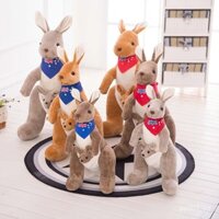 Đồ chơi nhồi bông động vật Kangaroo Úc, búp bê dễ thương, quà tặng hoạt động cho mẹ và con, đồ chơi nhồi bông chuột