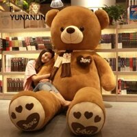 Đồ chơi nhồi bông gấu bông YUNAUN, Gối gấu bông PP màu hồng nâu, Gấu nhồi bông mềm 80CM khổng lồ