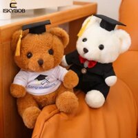 Đồ chơi nhồi bông gấu FUZOU Cử nhân, Đồ chơi nhồi bông Búp bê mềm Mũ bác sĩ Búp bê gấu tốt nghiệp, Quà tặng kỷ niệm với mũ bác sĩ Phim hoạt hình Gấu ngồi 23cm Đồ chơi sang trọng ủng hộ bữa tiệc
