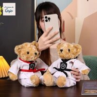 Đồ chơi nhồi bông gấu GOJO Taekwondo, Đồ chơi nhồi bông gấu mềm bằng vải PP, Bộ sưu tập hoạt hình Kong-Fu sáng tạo Búp bê gấu mềm nhồi bông Tiệc sinh nhật