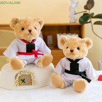 Đồ chơi nhồi bông gấu NOVALINK, Gấu trang điểm Kong-Fu Đồ chơi nhồi bông hình gấu Taekwondo, Đồ chơi gối sang trọng PP Cotton Fluffy Ins Búp bê gấu mềm nhồi bông Trang trí nội thất