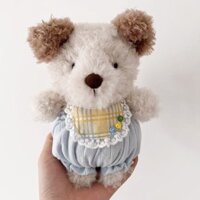 Đồ chơi nhồi bông hình chó con 18cm, búp bê handmade Jellycat, quần nhỏ, yếm AAIV