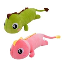 Đồ chơi nhồi bông Hình Con Rồng Mắt To Màu Hồng / Xanh Lá
