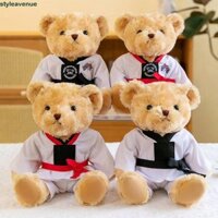 Đồ chơi nhồi bông hình gấu Taekwondo STYLEAVENUE, Đồ chơi nhồi bông gấu bông PP dễ thương Kong-Fu mềm mại thoải mái nhồi bông búp bê gấu mềm trang trí