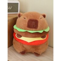 Đồ chơi nhồi bông hình capybara hamburger, gối búp bê capybara, quà sinh nhật cho cô ấy