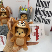 Đồ chơi nhồi bông hoạt hình Monchhichi cho bé, quà sinh nhật, móc khóa cao cấp