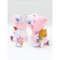 Đồ chơi nhồi bông thiết kế chính thức Peppa Pig cho bé gái, búp bê thoải mái, bộ thú nhồi bông quà tặng gia đình