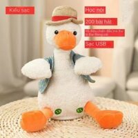 Đồ chơi nhồi bông vịt, búp bê biết nói, thú nhồi bông hài hước, người nổi tiếng trên internet, lặp lại XOUX