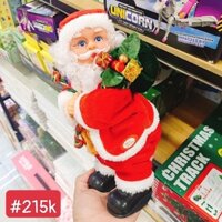 Đồ chơi noel- ông già noel đeo túi quà nhún nhảy