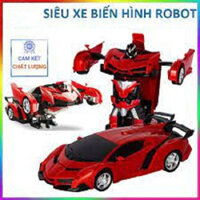 Đồ chơi ô tô biến hình thành robot dùng pin sạc có đèn 2 trong 1 siêu chắc chắn, xe dieu khien bien hinh thanh sieu nhan