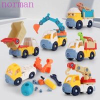 Đồ chơi ô tô kỹ thuật tháo gỡ NORMAN, Đồ chơi xe trượt bằng nhựa, Đồ chơi giáo dục Tải xuống mô phỏng Máy xúc cẩu Gạch đồ chơi lắp ráp