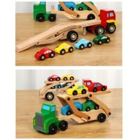 Đồ chơi - Ô Tô Tải Gara 2 Tầng Bằng Gỗ