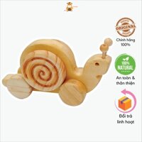 Đồ chơi ốc sên có bánh xe - Đồ chơi gỗ giải trí phát triển vận động