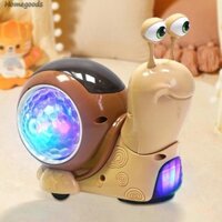 Đồ chơi ốc sên phát sáng cho bé Đồ chơi ốc sên điện Đồ chơi âm nhạc ốc sên tương tác Tự động tránh chướng ngại vật cho trẻ mới biết đi Trẻ em [homegoods.vn]