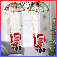 Đồ Chơi Ông Già Noel Bung Dù, Nhảy Dù Kèm Nhạc Cho Bé
