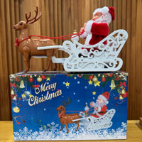 Đồ chơi ông già noel cưỡi tuần lọc loại xịn có đèn nhạc