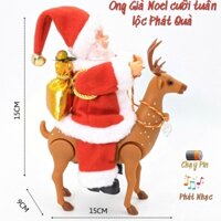 Đồ chơi ông già Noel cưỡi tuần lộc có nhạc vui nhộn 🌸🌸 Ông già Noel đi phát quà lễ giáng sinh 💥 Bảo Hành 30 Ngày✅