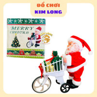 Đồ chơi ông già NOEL đẩy xe tặng quà đánh trống chui ống khói đu dây leo thang cưỡi tuần lộc quà tặng giáng sinh
