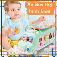 ĐỒ CHƠI OTO BUS THẢ HÌNH KHỐI ĐA NĂNG, nhiều trò chơi thú vị cho bé