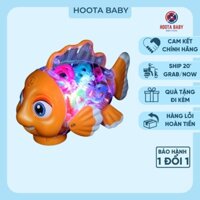Đồ Chơi Phát Sáng - Đèn Lồng Cá Nemo HOOTA BABY Chạy Pin Có Nhạc Vui Nhộn, Cá Robot Cảm Biến Trong Suốt
