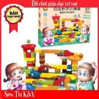 Đồ chơi phát triển trí tuệ cho bé, bộ xếp hình lego cầu trượt 206 chi tiết Trẻ em lắp ráp khối xây dựng cầu trượt.