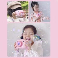 Đồ chơi Phun bong bóng camera heo peppa, gấu trúc, người nhện