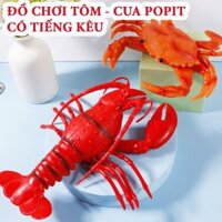 Đồ Chơi Popit Tôm Hùm Cua Ghẹ Size Đại Mô Hình Như Thật Đồ Chơi Bóp Squishy Kêu Píp Píp Xả Stress