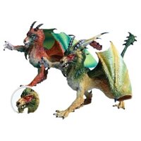 Đồ chơi rắn trẻ em mô hình khủng long đồ trang trí mô hình nhựa thần thoại cổ động vật Warcraft Rồng Hoang Dã Rồng Lửa