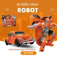Đồ chơi robot biến hình NDP, lắp ghép robot Optimus Prime, xe ô tô lắp ráp biến hình, robo bé trai.