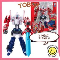 Đồ chơi Robot biến hình Tobot V Mini TITA V Hình 3 xe kết hợp