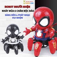 Đồ Chơi Robot Người Nhện Nhảy Múa 6 Chân, Sáng Đèn Phát Nhạc Vui Nhộn Cho Bé