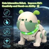Đồ chơi Robot thông minh bằng giọng nói thông minh, Chó Robot điều khiển từ xa STEM, Đồ chơi tương tác giáo dục có đèn, hát và nhảy múa Thú cưng điện tử, dành cho trẻ em
