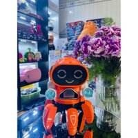 Đồ chơi Robot Thông Minh Cho Bé biết Nhảy múa Xoay 360 độ Biết Nhảy Múa Theo Nhạc Đèn Chạy bằng Pin AAA Cho Bé