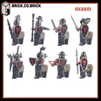 Đồ chơi Rồng Lửa Ngựa Hiệp Sĩ  Trung La Mã Cổ Đại Mô hình Lắp ráp Nhân vật Binh lính Người ngựa AX8801