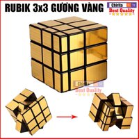 Đồ Chơi Rubik 3x3 Gương Vàng Mirror Cube - Rubik 3x3x3 Tốc Độ Xoay Chuyên Nghiệp Cao Cấp