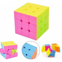 Đồ chơi Rubik  3x3x3 - Bản cao cấp sticker không viền xoay trơn không kẹt có hộp đựng và sách hướng dẫn rubix 3x3 hang cong ty cuc tron