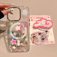 Đồ chơi rung cánh với giá đỡ từ tính, ốp lưng iPhone tương thích với 16 Pro Max/15/14/13/12, hoạt hình