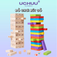 Đồ Chơi Rút Gỗ Cao Cấp UCHUU, Rút Gỗ Số, Rút Gỗ Màu 48 Thanh, 54 Thanh Lớn, Đồ Chơi Sáng Tạo Cho Bé