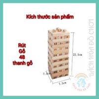Đồ chơi rút gỗ 💖FREESHIP💖 Mẫu 48 thanh loại to - gỗ mộc
