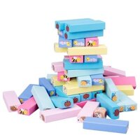 Đồ chơi rút gỗ hình 51 thanh bằng gỗ, rút gỗ màu in hình các con vật rèn kĩ năng giải trí cho bé.