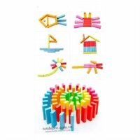 Đồ Chơi Rút Gỗ Màu 48 Thanh Loại Lớn Nhất