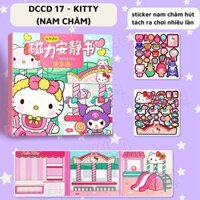 Đồ chơi sách dán sticker nam châm Hello kitty, tranh dán từ tính thủ công cho bé GH-NC38