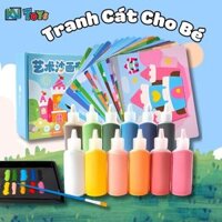Đồ Chơi Sáng Tạo Tranh Cát Tập Tô Màu Nhận Diện Màu Sắc Gồm Cát Và Hình Vẽ Nhiều Màu Sắc Dễ Thương, Đồ Chơi Thông Minh