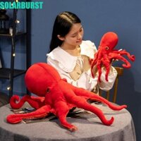 Đồ chơi sang trọng bạch tuộc SOLARBURST, Mô phỏng động vật biển Búp bê bạch tuộc đỏ, dành cho đệm lưng thực tế 40cm75cm Đồ chơi trẻ em bạch tuộc nhồi bông