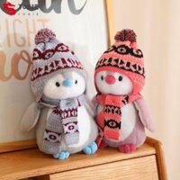 Đồ chơi sang trọng TOBIE Penguin, Búp bê sang trọng Giáng sinh lông tơ thực tế, Bộ sưu tập búp bê động vật nhồi bông Phim hoạt hình Mũ Khăn quàng cổ Đồ trang trí búp bê Giáng sinh Năm mới